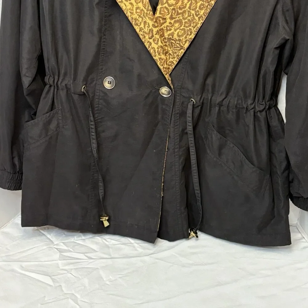 Vintage Gallery Sport Women’s Leopard Print Jacket Size Medium